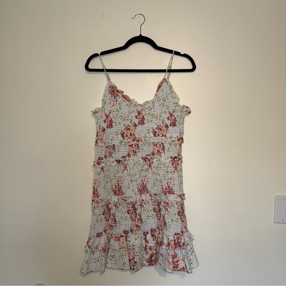Zara | Floral Mini Dress - Red and White - Picture 6 of 13